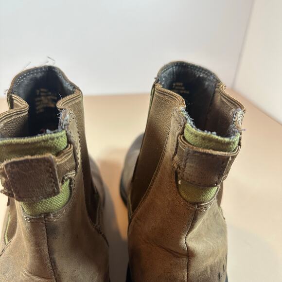 LL Bean Brown Leather Men's Chelsea Boots Pull On Ankle Booties Size 7 - Picture 9 of 11
